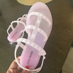 Steve Madden Light Pink Studded Sandals